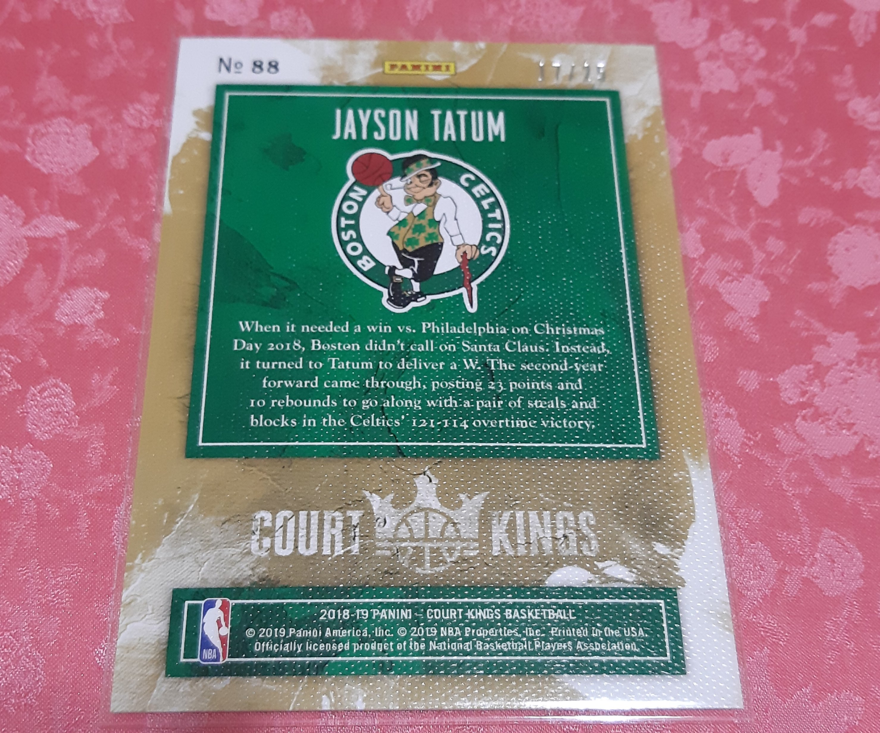 : 2018-19 Panini Court Kings #88 Jayson Tatum Boston