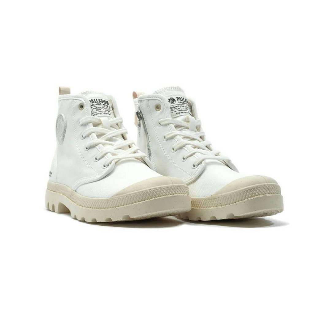 【RTG】PALLADIUM PAMPA HI ZIP ORGANIC 白色 拉鍊帆布靴 男女鞋 79101-116