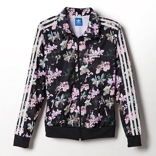 ☆ Tsu ☆adidas Originals 愛迪達三葉草Firebird Jacket 蘭花花花花朵 