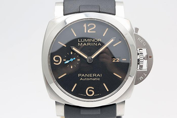 【鑫鎂鐘錶】Panerai 沛納海 Luminor Pam1312 3日鍊自動上鍊 黑色三明治面盤 透視底蓋 2019.03保單 44mm