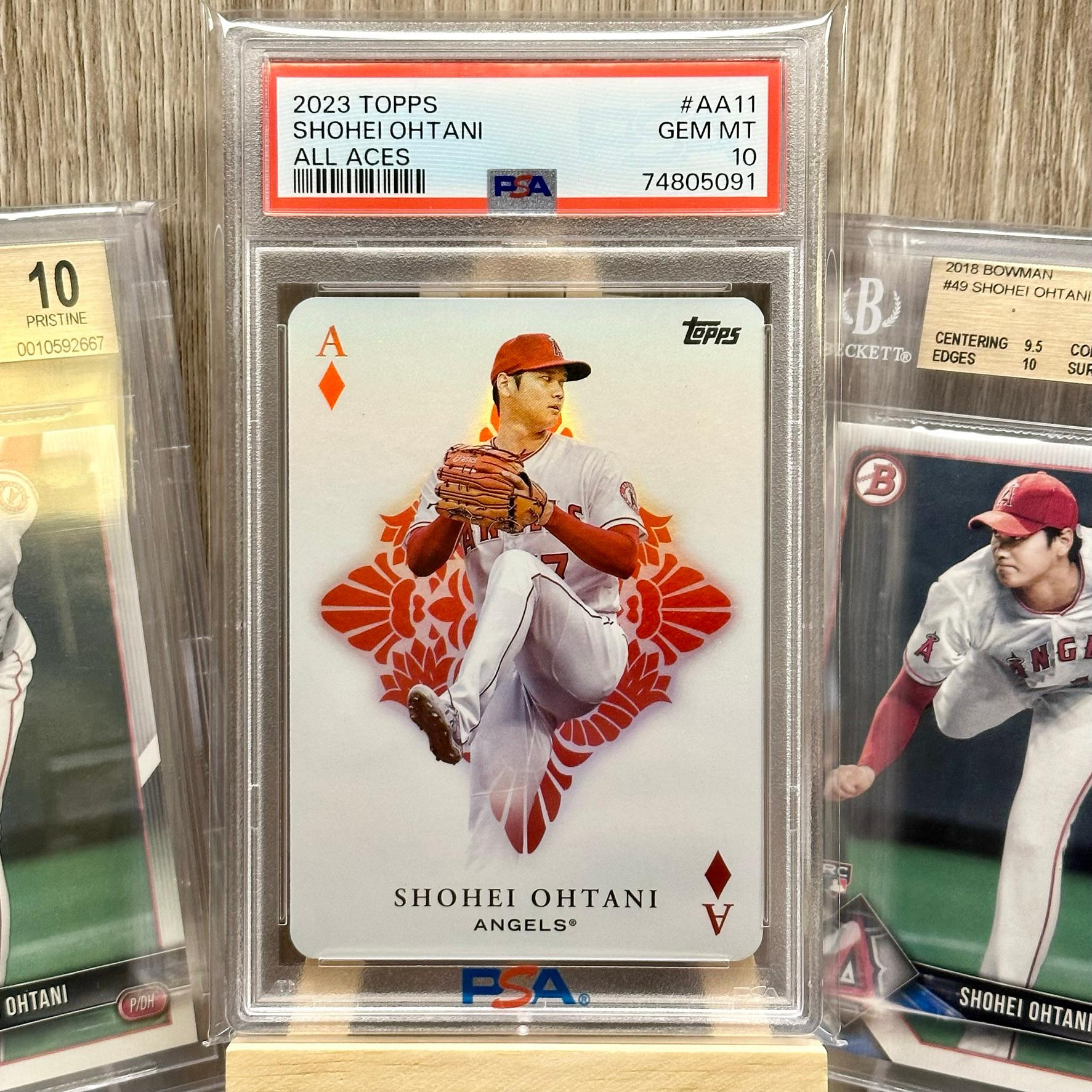 大谷翔平Shohei Ohtani 超帥Ace撲克牌特卡2023 topps S1 PSA10 | Yahoo