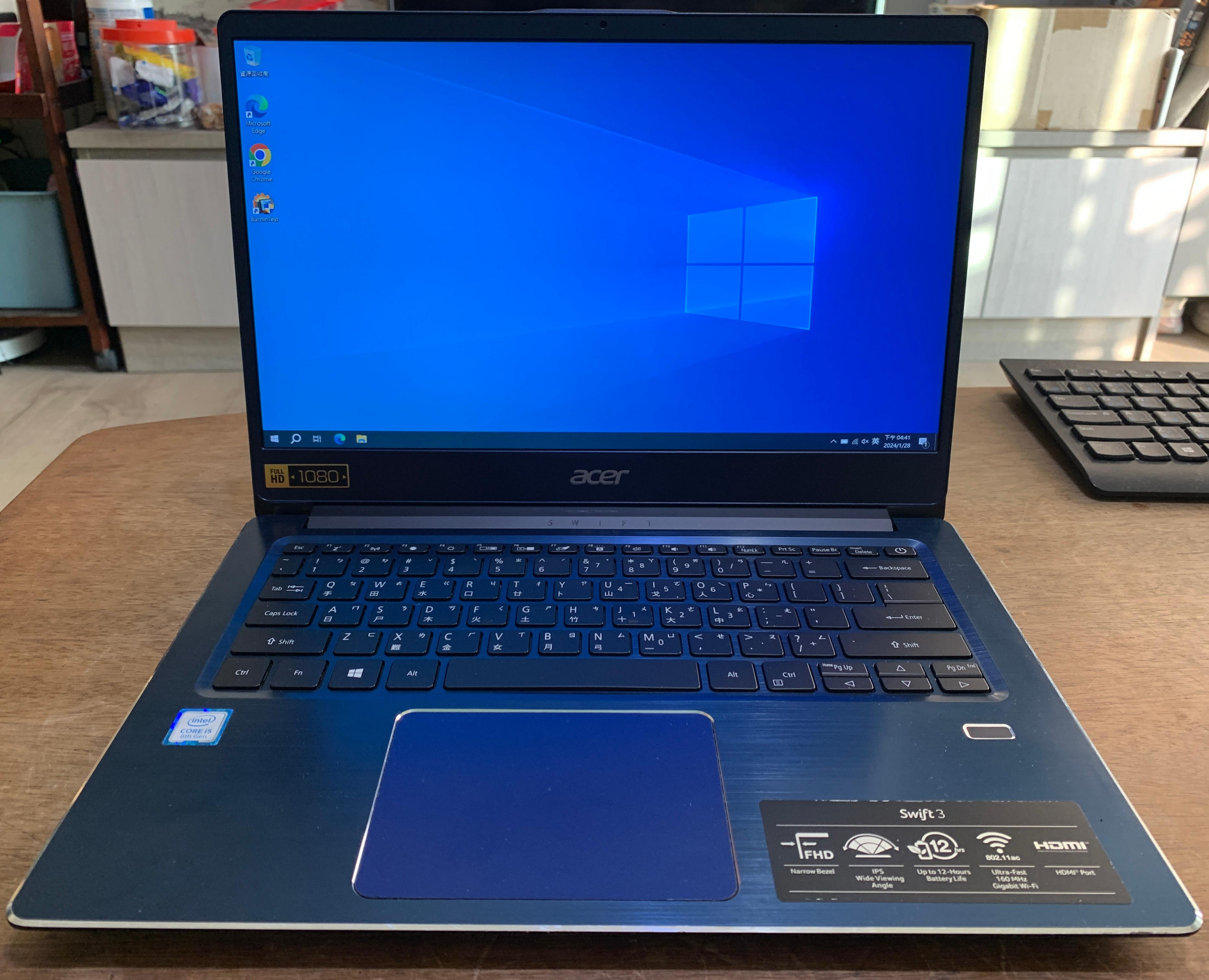 【二手筆電】Acer Swift 13(SF314)，i5-8265、SSD霧面螢幕筆電，可上網可視訊電池蓄電佳，保固5天