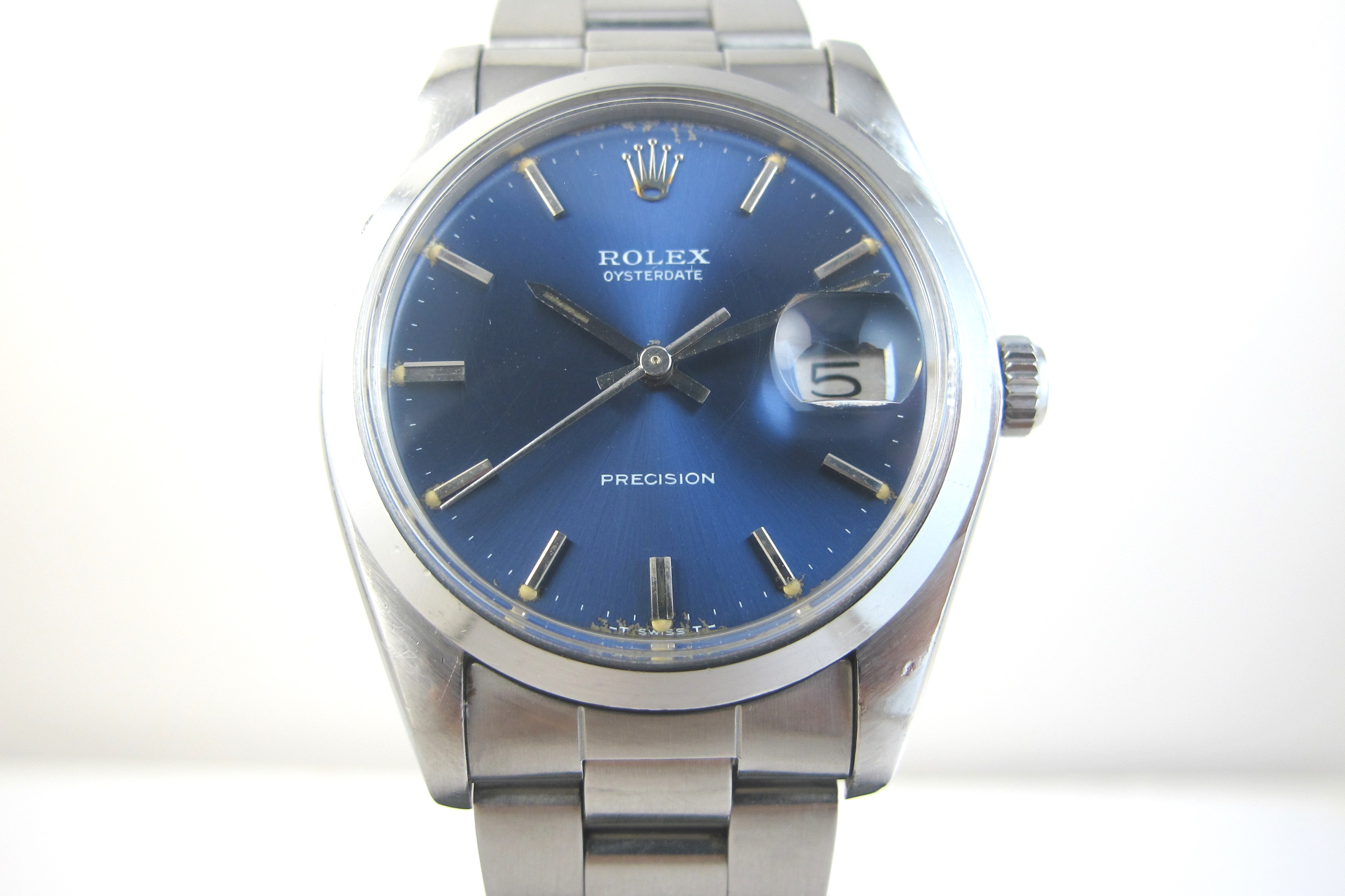 未使用品】 ROLEX 6694 OYSTERDATE 文字盤 1225 1215