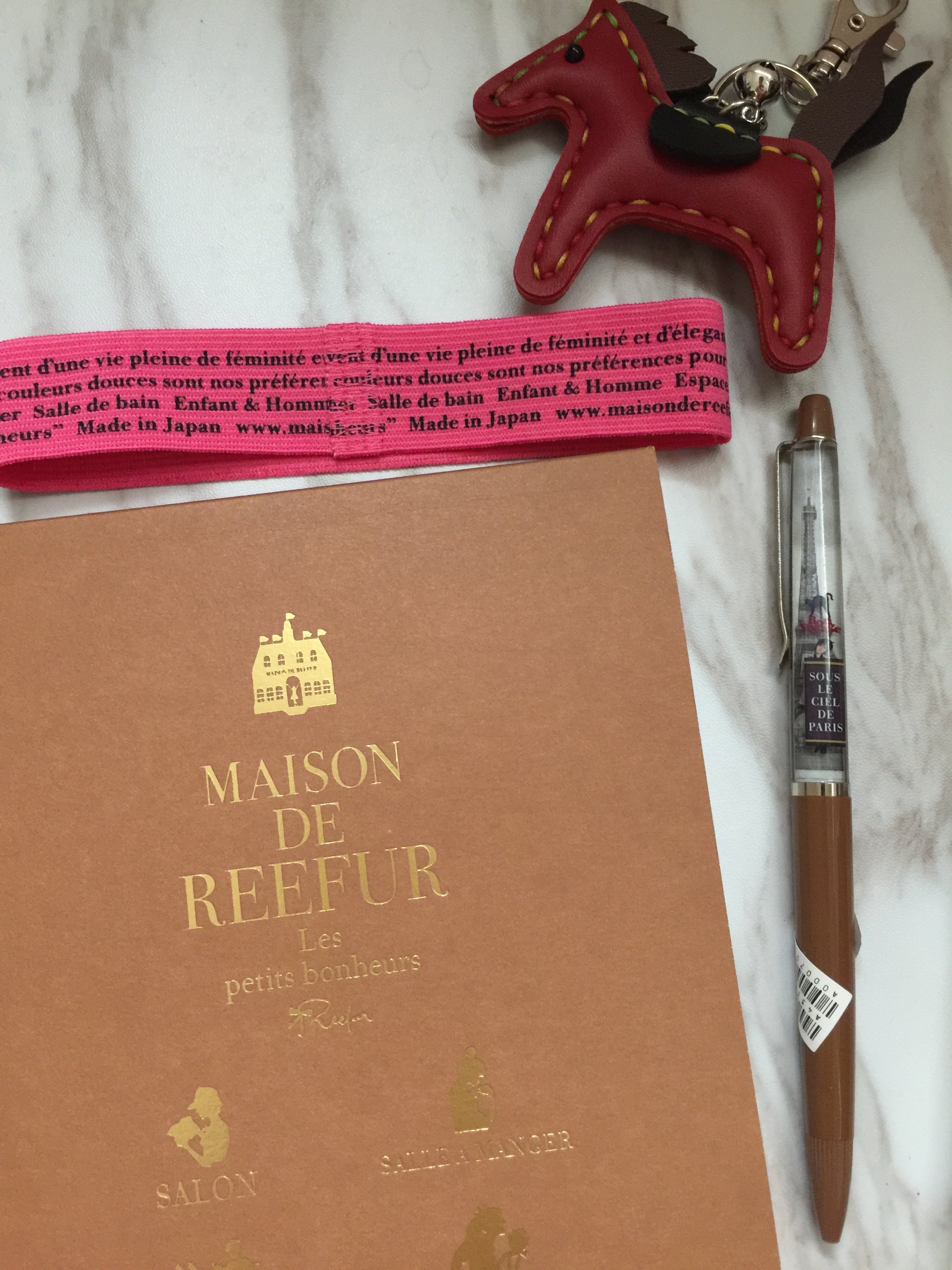 絕版組合梨花Maison de reefur 筆記本手帳本+梨花原創鐵塔原子筆兩色