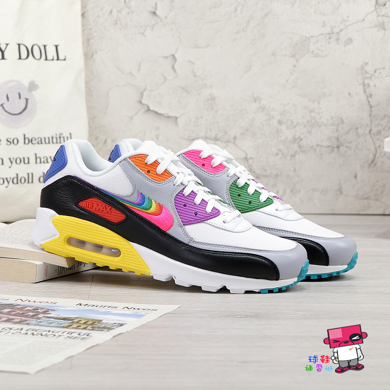 球鞋補習班6折特價NIKE AIR MAX 90 BETRUE RAIBOW 彩虹炫彩男女CJ5482