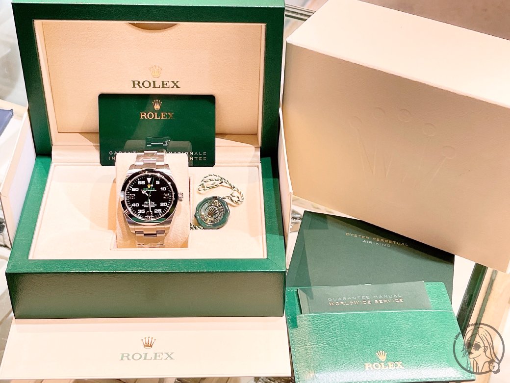 Ｑ小姐的玩錶瘋】ROLEX AIR KING👑 空中霸王116900🔺2023保卡｜全新品 