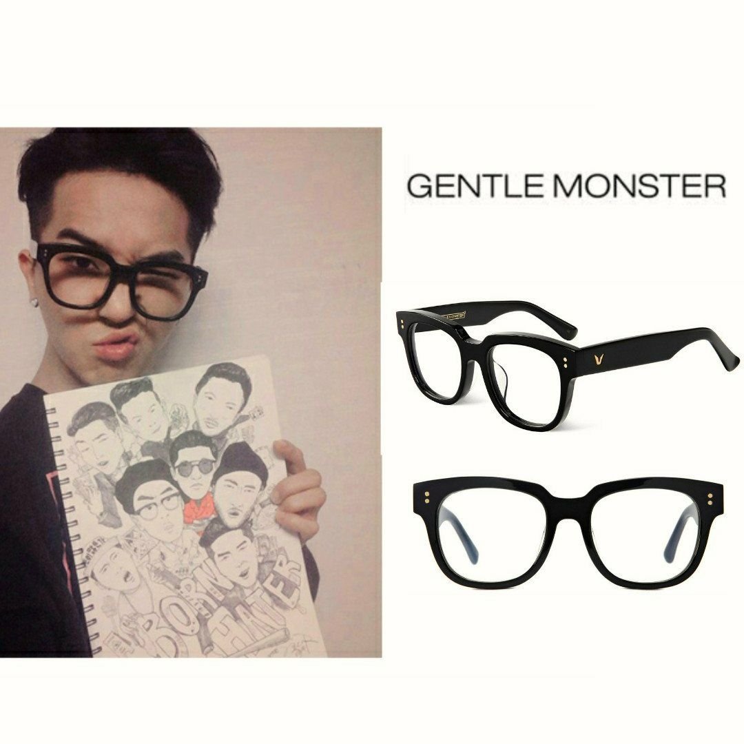 GENTLE MONSTER ►UNA C（黑色框×金屬金色）(深琥珀色框×金屬金色)貓眼大方框框型 眼鏡 光學鏡框 中性款 ｜100%全新正品｜特價!