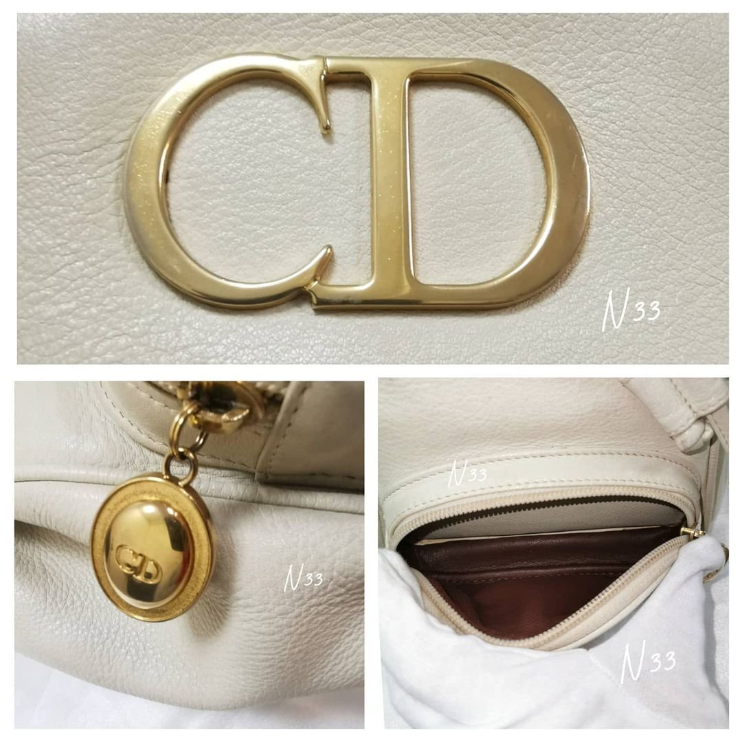 ❌SOLD OUT❌ 二手 稀有品 Christian Dior CD 降落傘後背包﻿ vintage 奶油白色