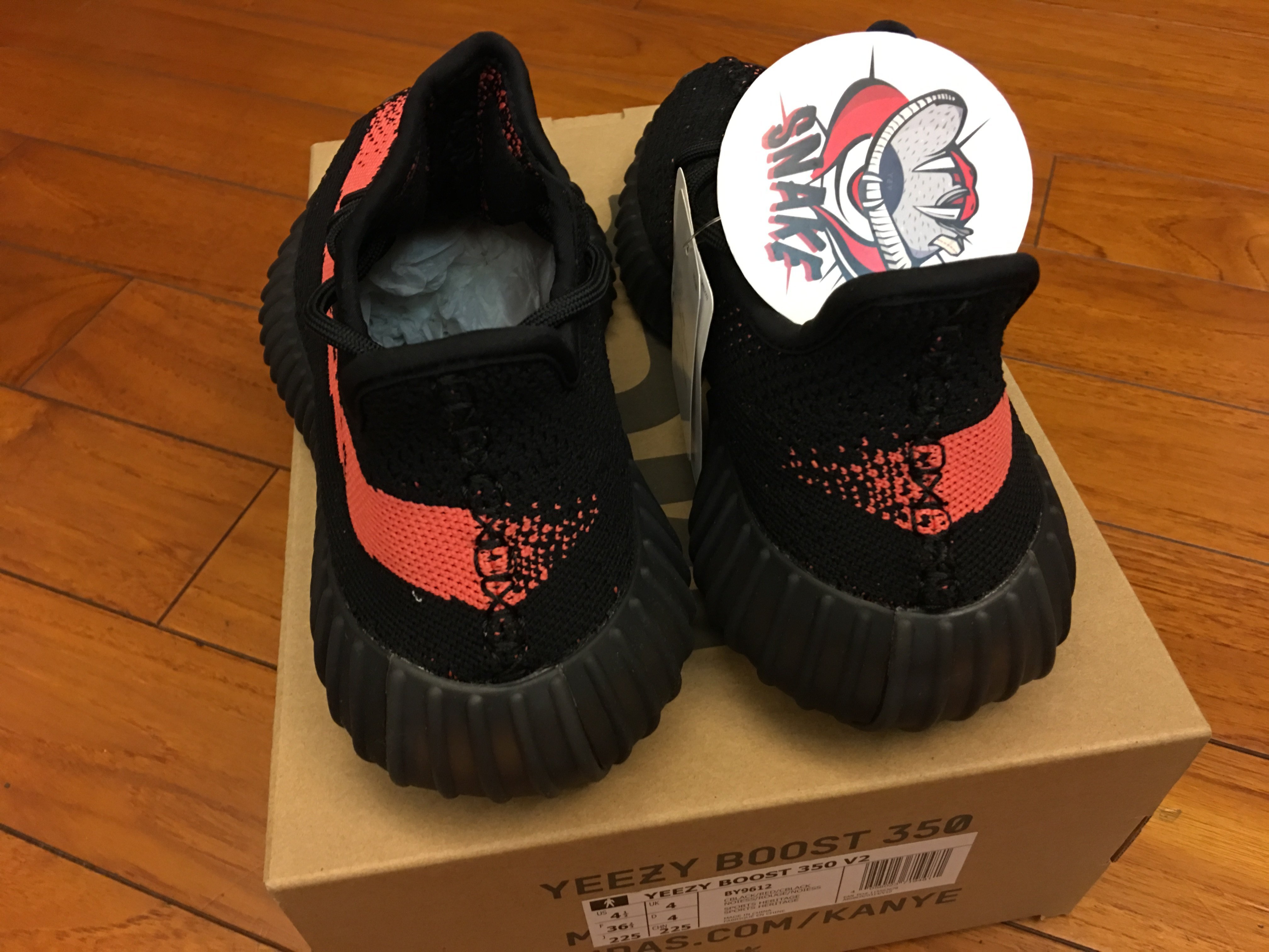 全新美國公司貨Yeezy boost 350 v2 Core Black Red 黑紅| Yahoo奇摩拍賣