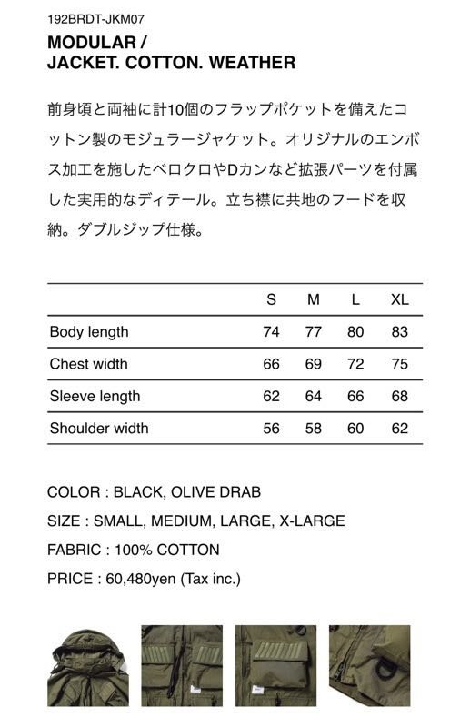 Wtaps design modular jacket cotton weather 綠色口袋外套| Yahoo奇摩拍賣