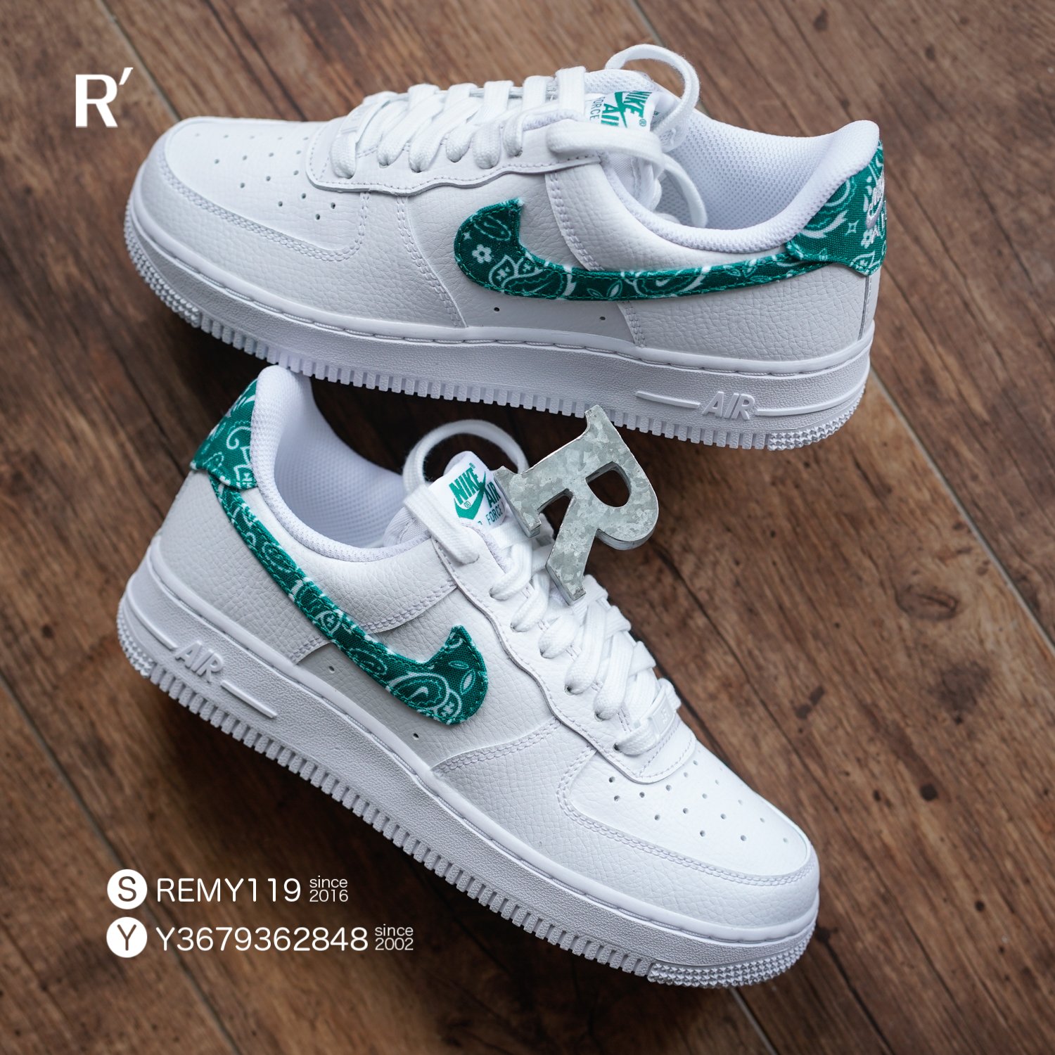 R'代購Nike Air Force 1 '07 Essential AF1 白綠變形蟲DH4406-102