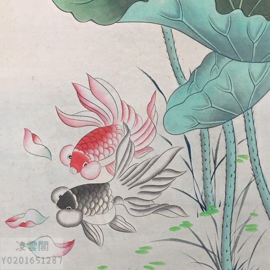 好評国産『蔵友旧蔵出・石濤・三尺中堂画・荷花画・繪画・宣紙』・極細工・中国古玩・中国古美術043006 掛軸