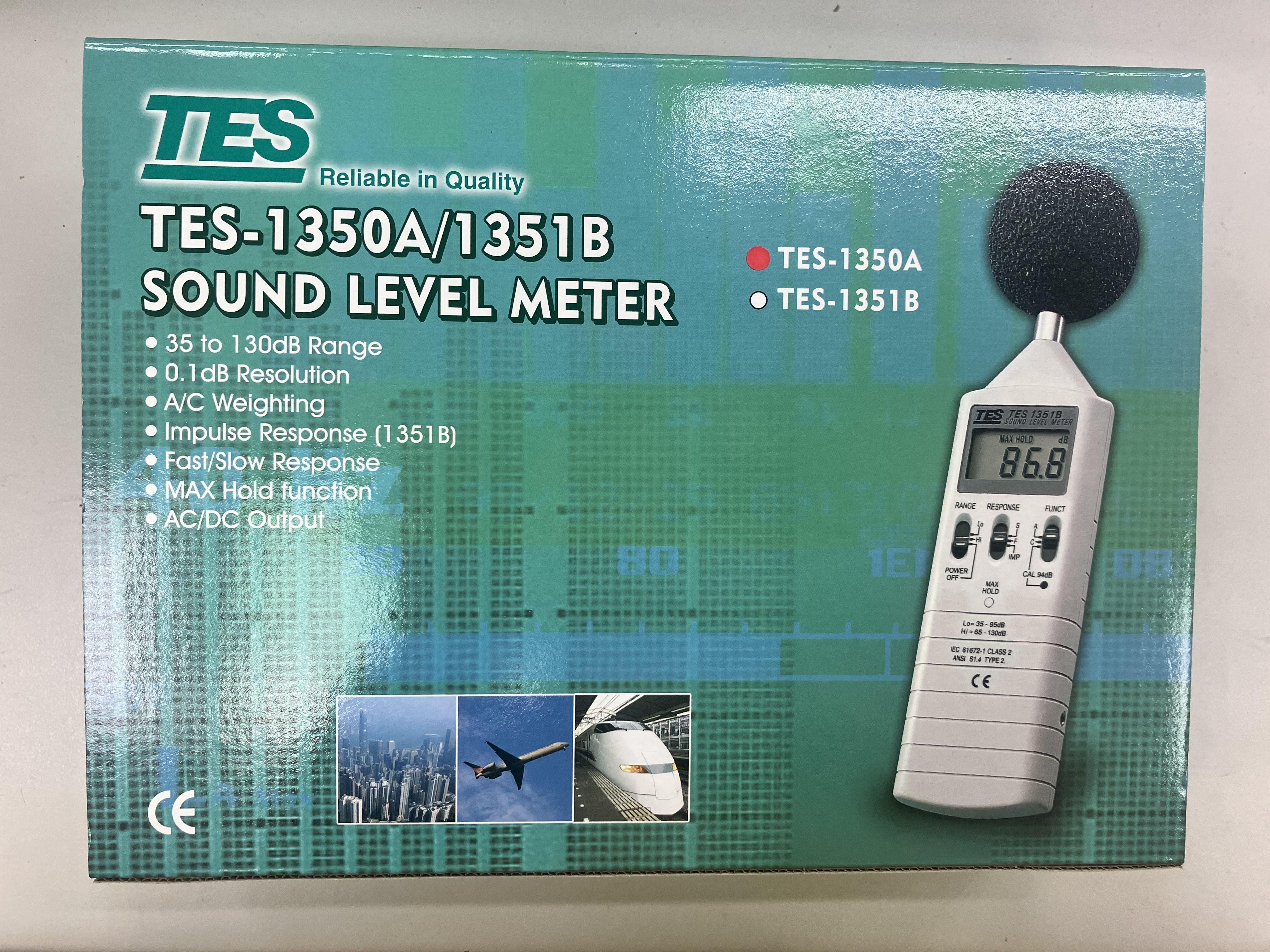 TECPEL 泰菱》泰仕TES-1350A +泰菱校正報告噪音計分貝計TES 1350A