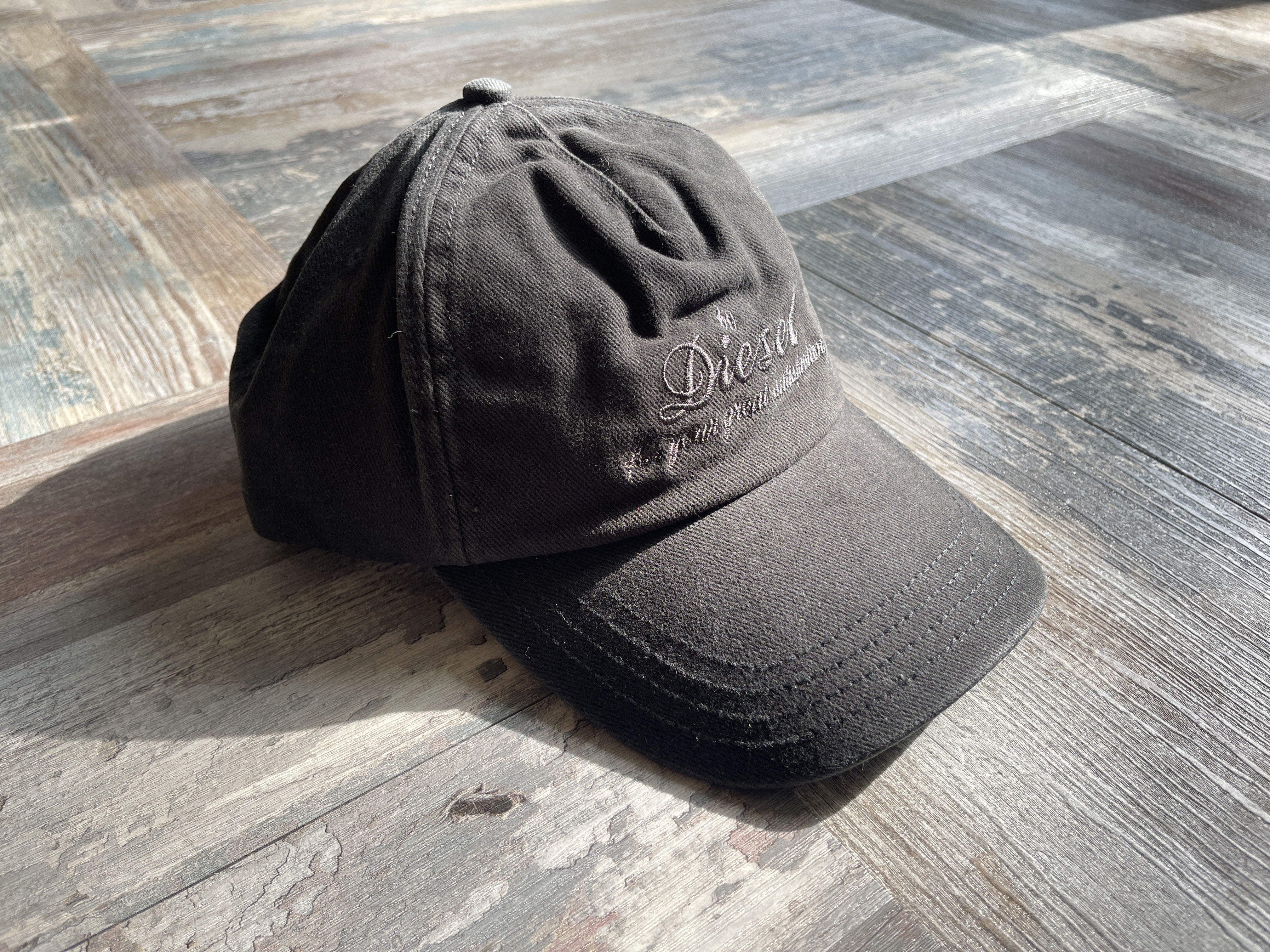 DIESEL 2022FW C-ENSIG CAPPELLO 刺繡LOGO 純黑老帽帽子現貨| Yahoo 