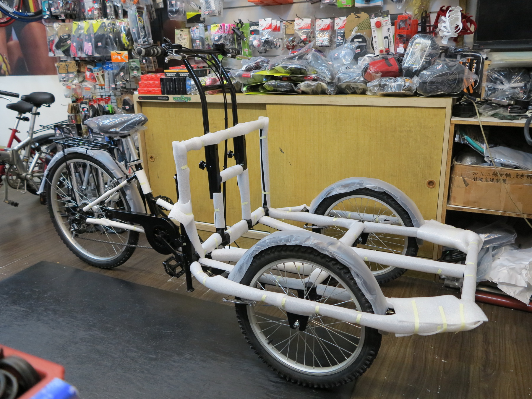 【冠鑫自行車】CARGO TRIKE shimano 6速 卡貨三輪車 創業型 可摺疊 餐車 攤車 台灣製造 組裝好配送
