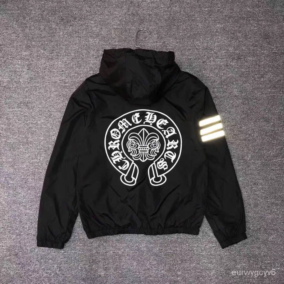 現貨熱銷-Chrome Hearts 克羅心2021夏季新款精神社會小伙韓版連帽男士學生防曬衣服夾克薄外套 輕薄透氣不貼