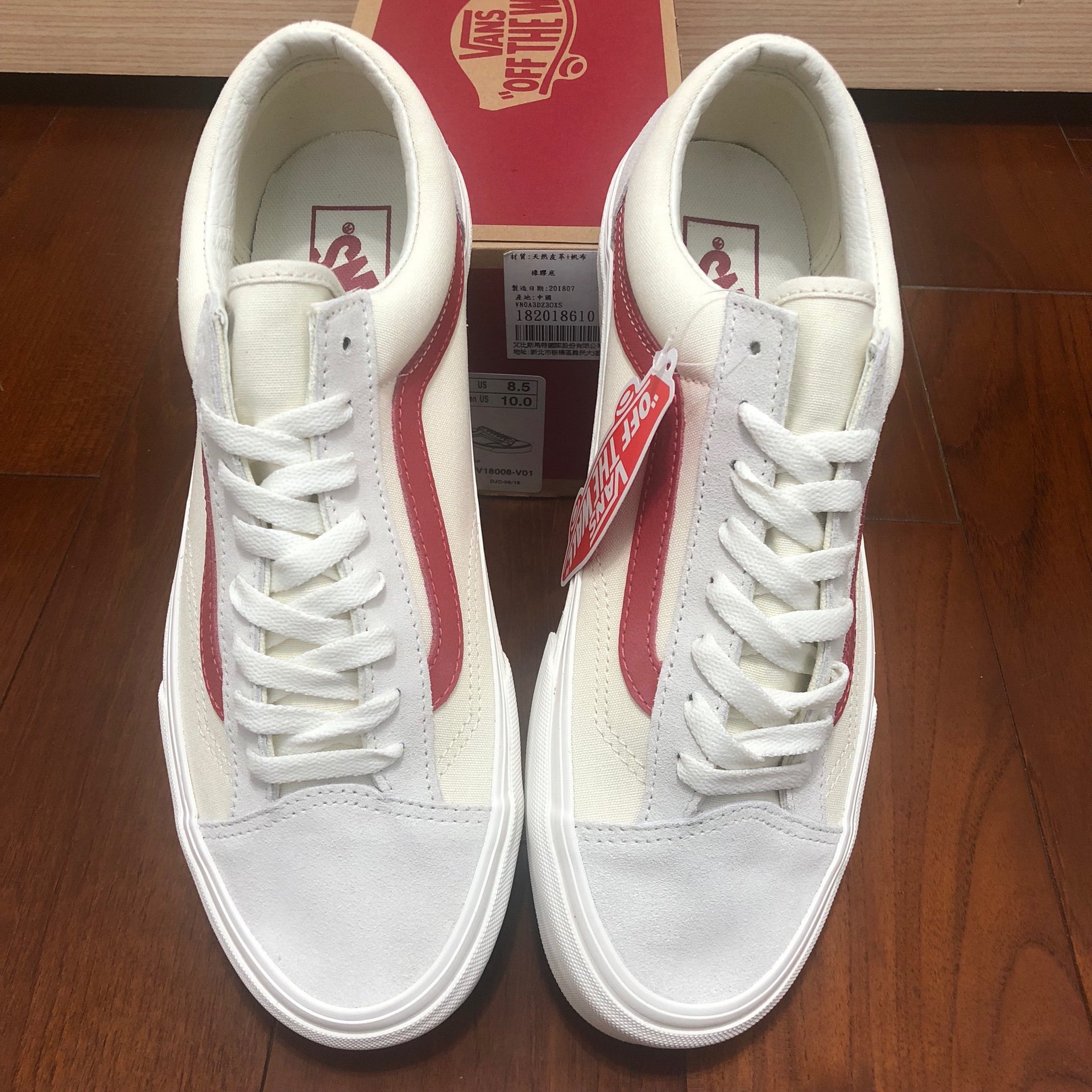 CHIEF' VANS STYLE 36 GD 權志龍白底紅logo 紅線台灣公司貨亞洲限定