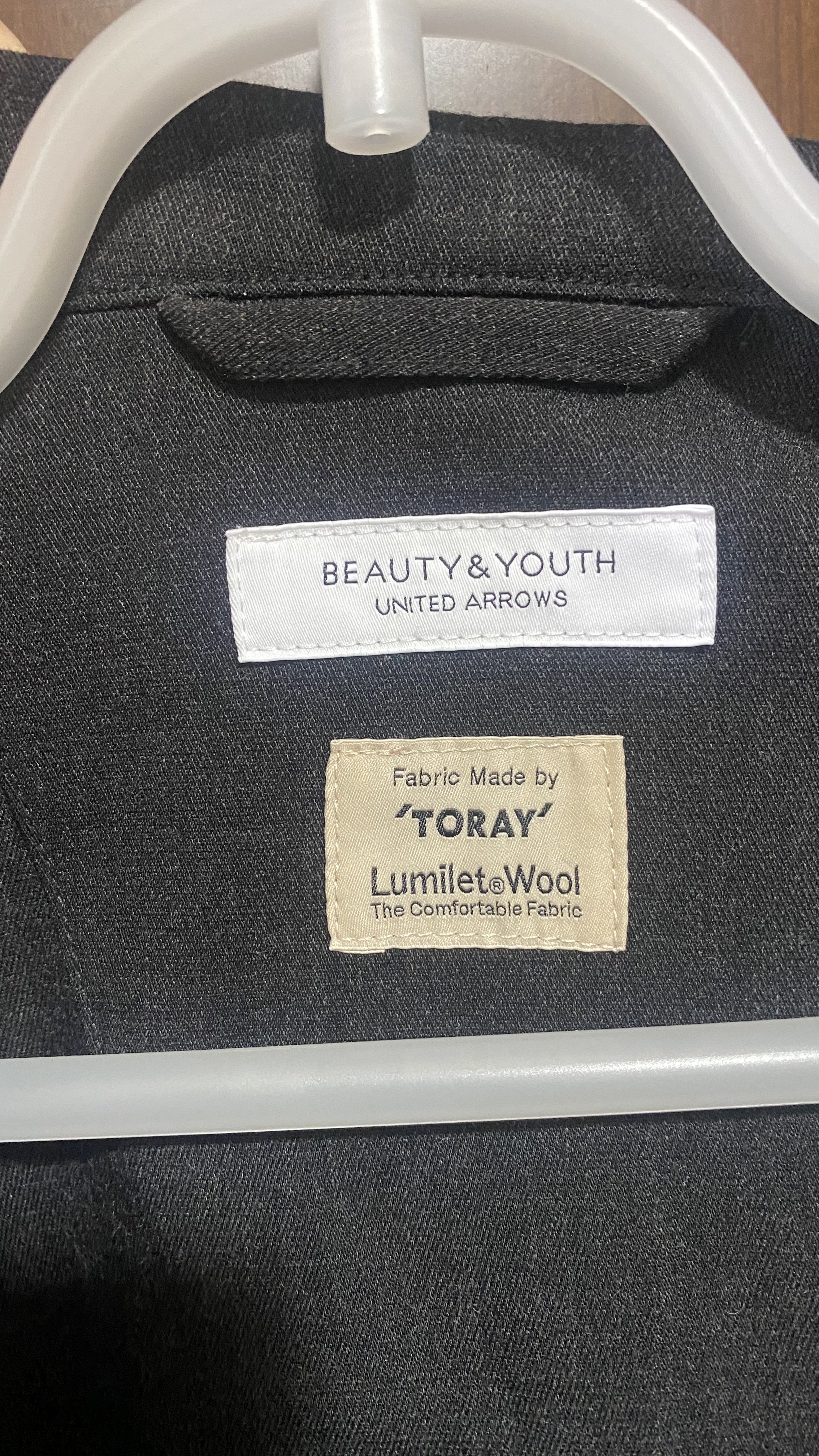 近全新日本United Arrows BEAUTY & YOUTH TORAY 羊毛連帽外套夾克深