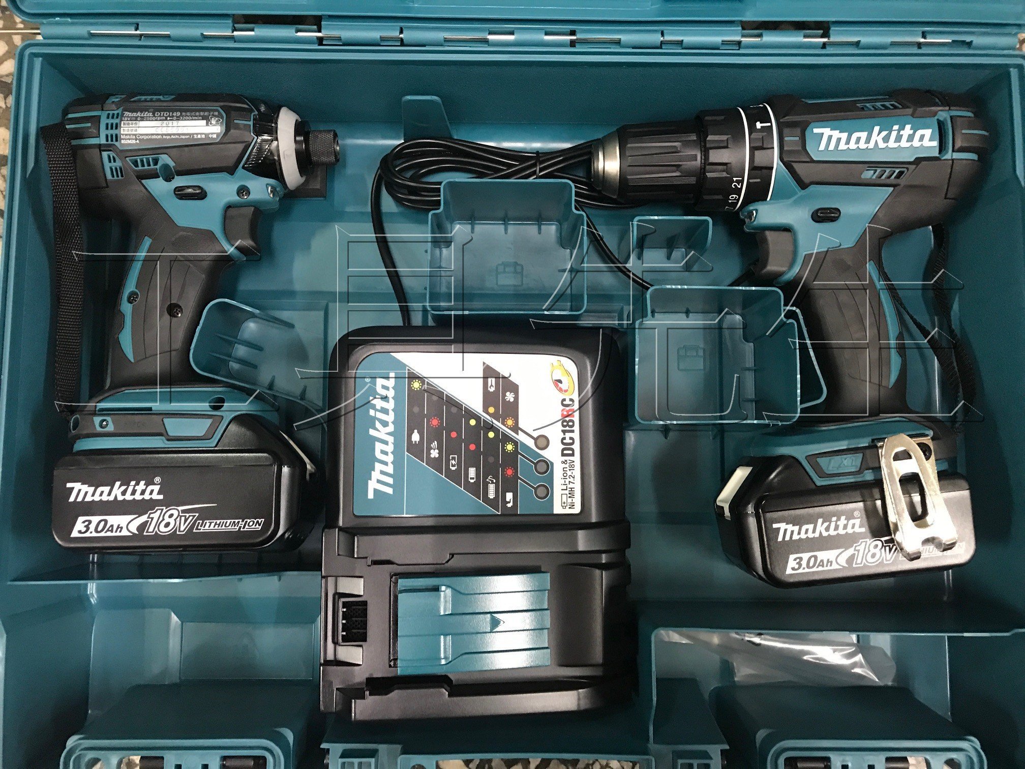 含稅價／DLX2243X1【工具先生】Makita 牧田 18V 雙機組 DTD149衝擊起子機+DHP482充電式震動