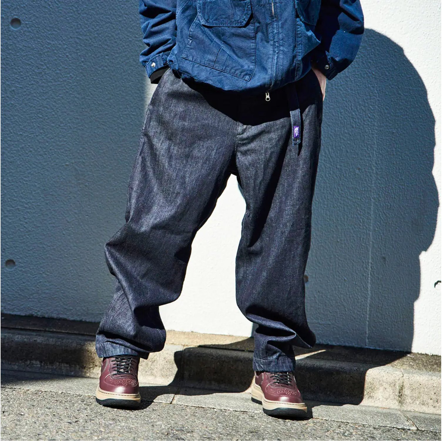 THE NORTH FACE 紫標Denim Wide Tapered Pants 寬褲nt5205n。太陽選物