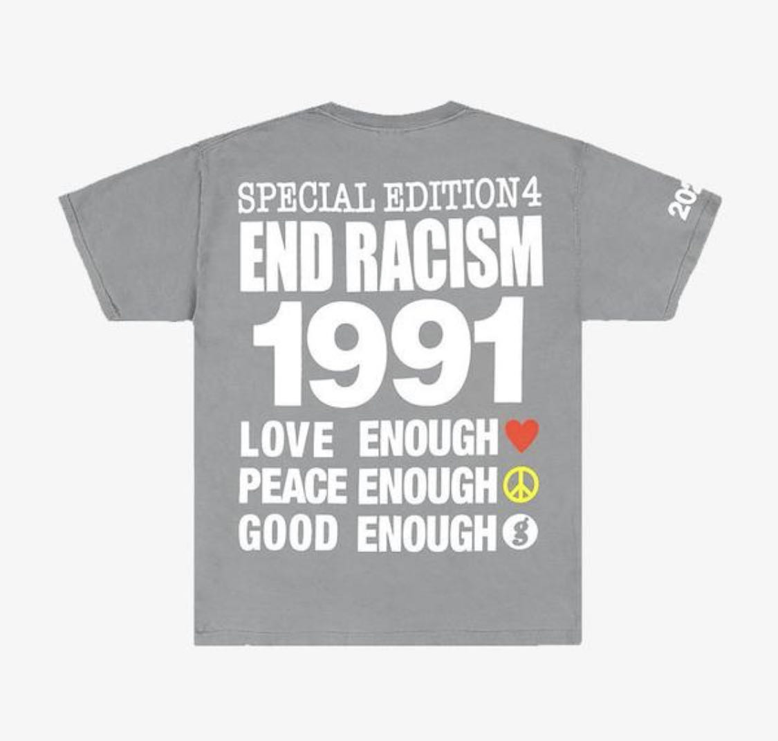 藤原浩限量期間限定IA X HIROSHI FUJIWARA END RACISM T-SHIRT