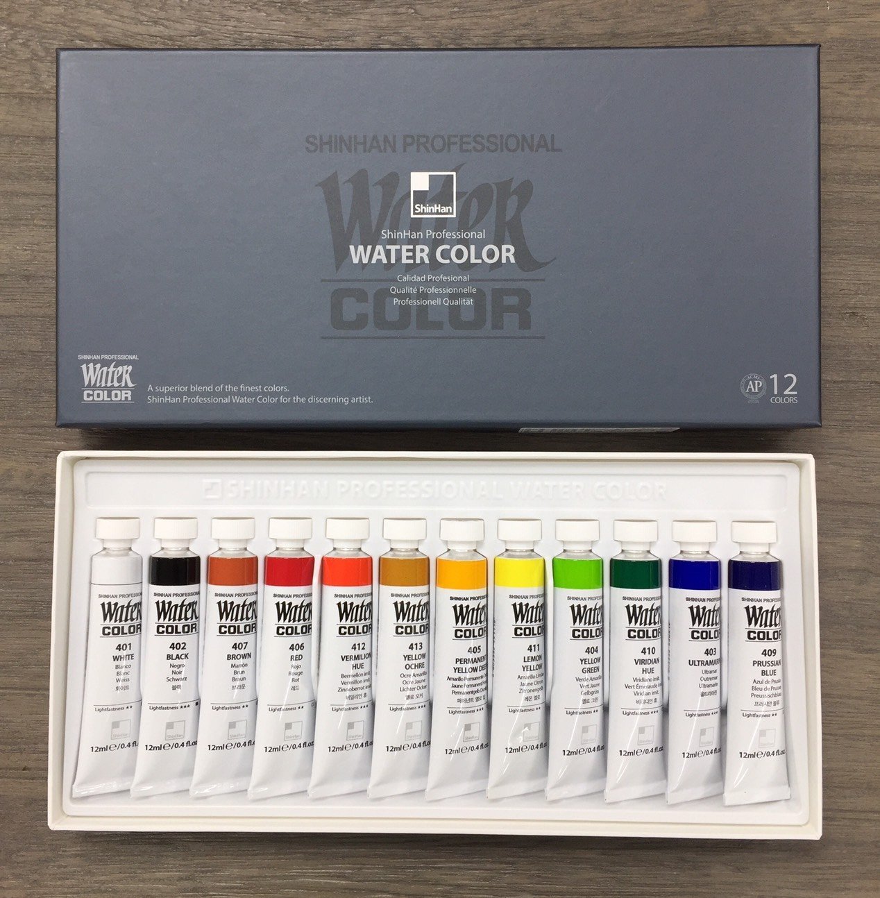 藝城美術 韓國shinhan新韓透明水彩顏料12色 12ml盒裝 展現最佳的彩度競演及明度搭襯的效果 Yahoo奇摩拍賣