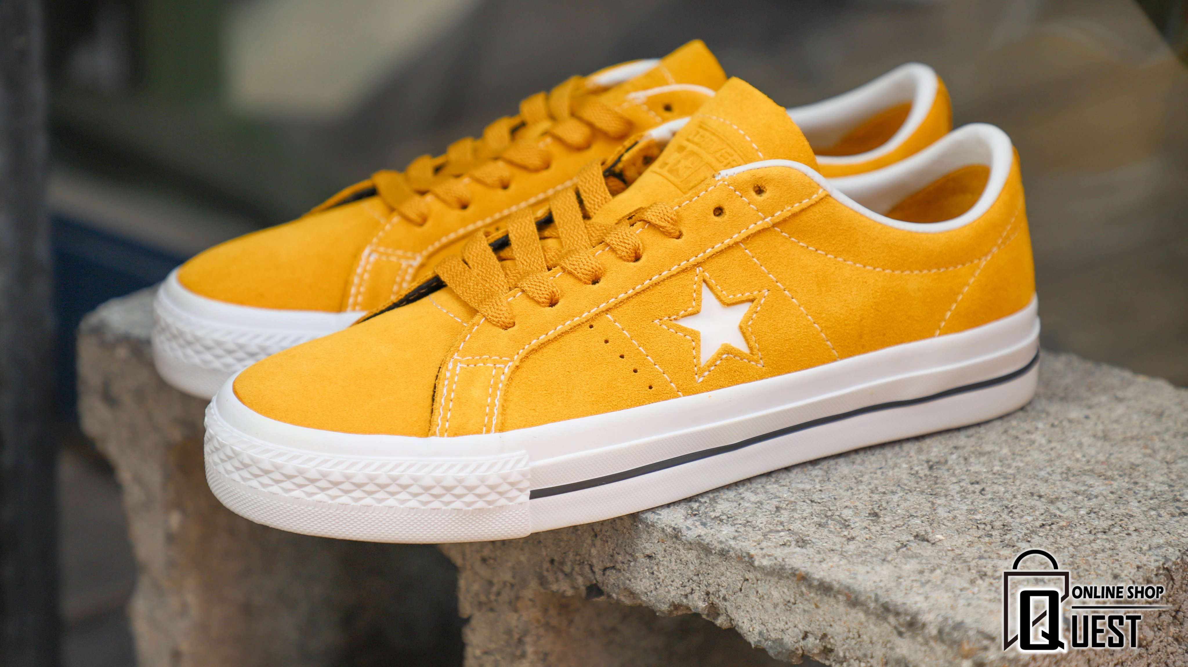 QUEST】CONVERSE ONE STAR PRO 黃色芥末黃ZOOMAIR 麂皮男女鞋159511C