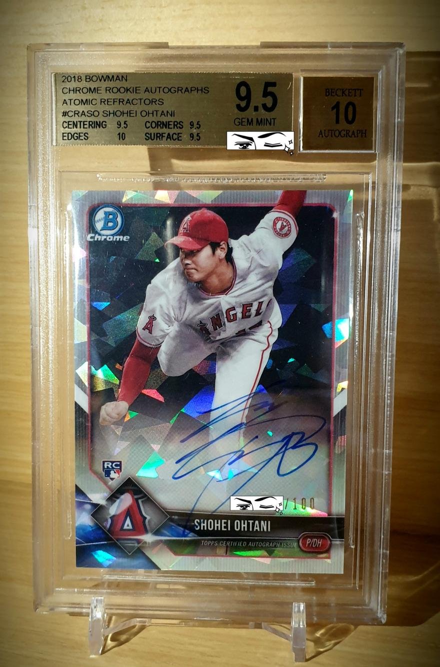 大谷翔平 2018 Bowman Chrome Rookie Autographs Atomic Refractors MLB 新人RC 限量  原子簽名球員卡