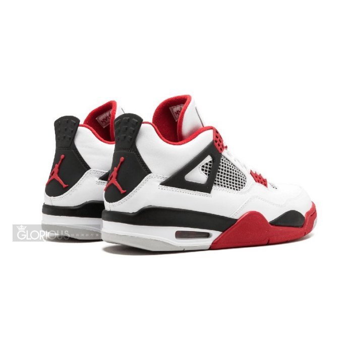 Air Jordan 4 Fire Red AJ4 黑白紅經典籃球鞋308497-110【GLORIOUS