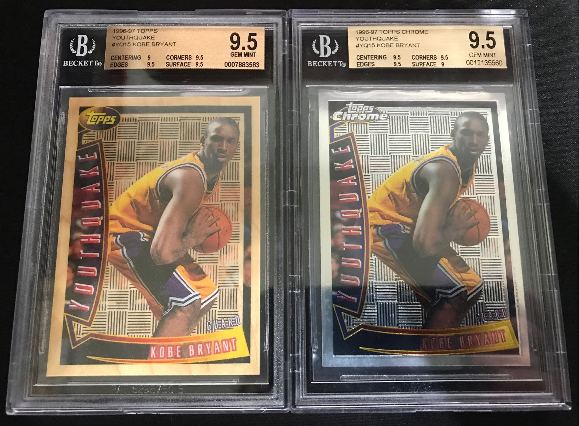 🐍1996-97 Topps Youthquake #YQ15 Kobe Bryant（兩張含Chrome