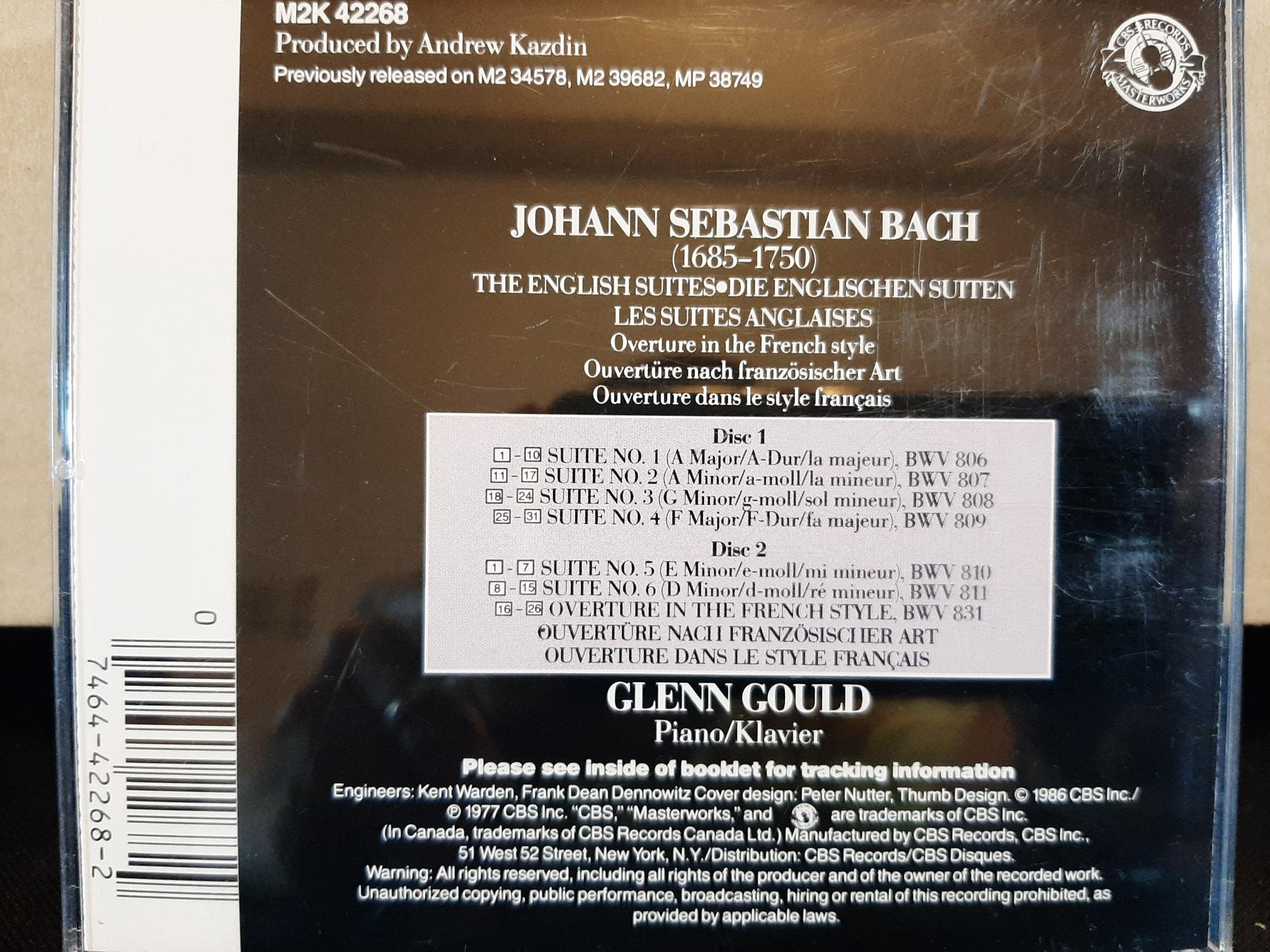 Gould,J.S Bach-The English/French Suites,顧爾德，巴哈-英國/法國