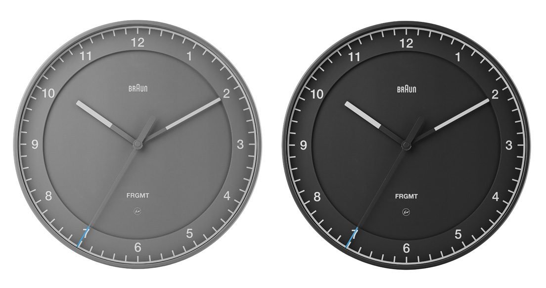 藤原浩fragment design x Braun Wall Clock BC17BFU 時鐘掛鐘黑色 