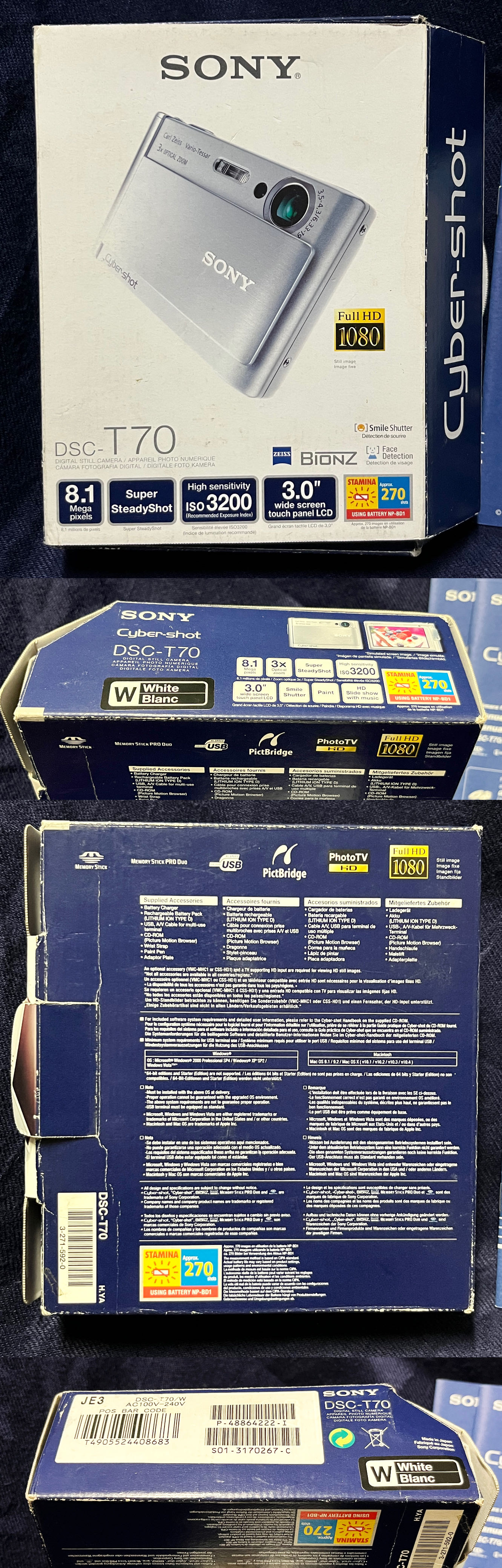 Sony Cybershot DSC-T70 珍珠白 數位相機 日本製 二手美品