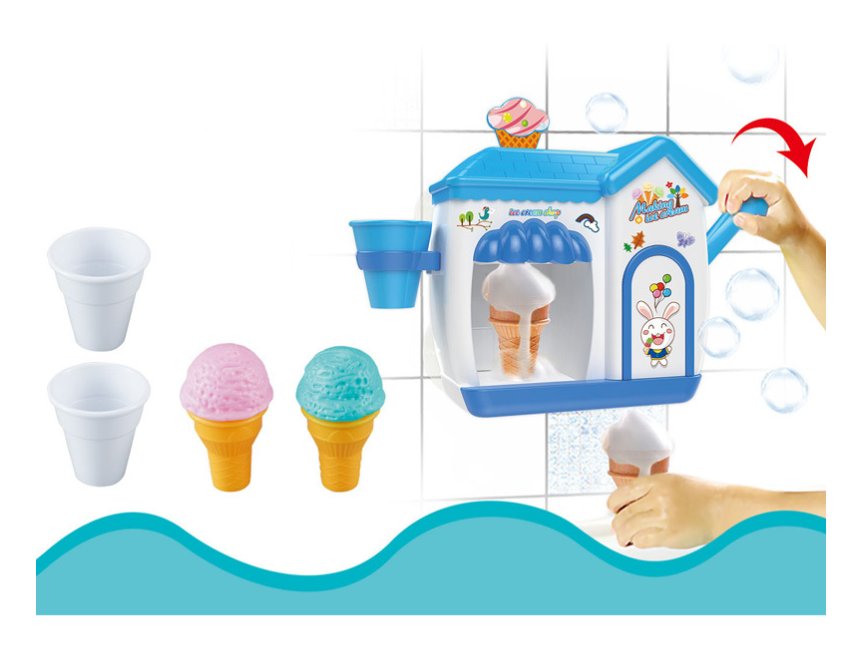 現貨 冰淇淋泡泡機 洗澡玩具 泡泡 洗澡 冰淇淋 浴室玩具 泡泡製造機 雪糕機【DJ-01A-17041】