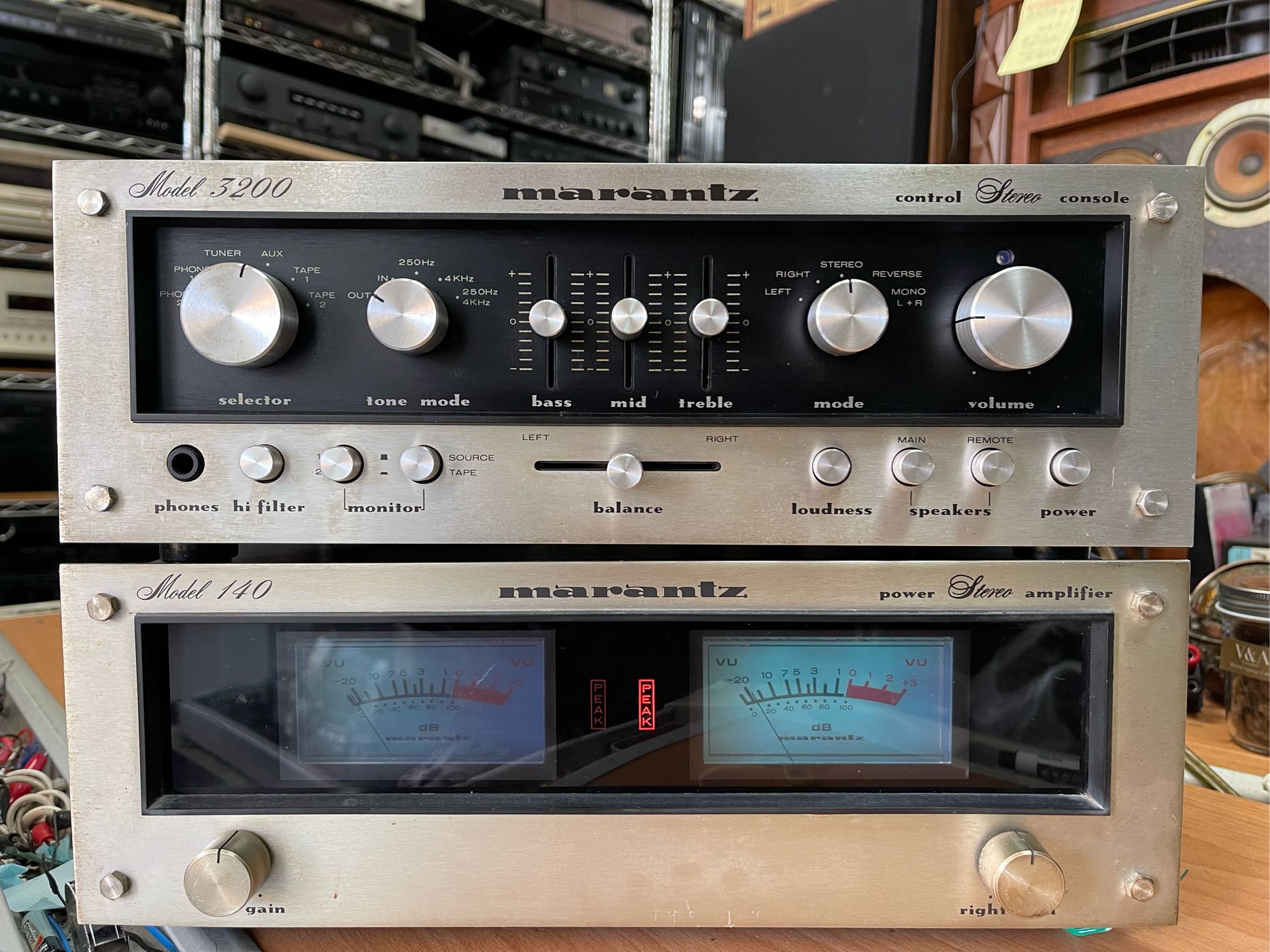 Marantz Model 3200 + Model 140 前級擴大機+後級擴大機 西裝ㄧ套 日本製