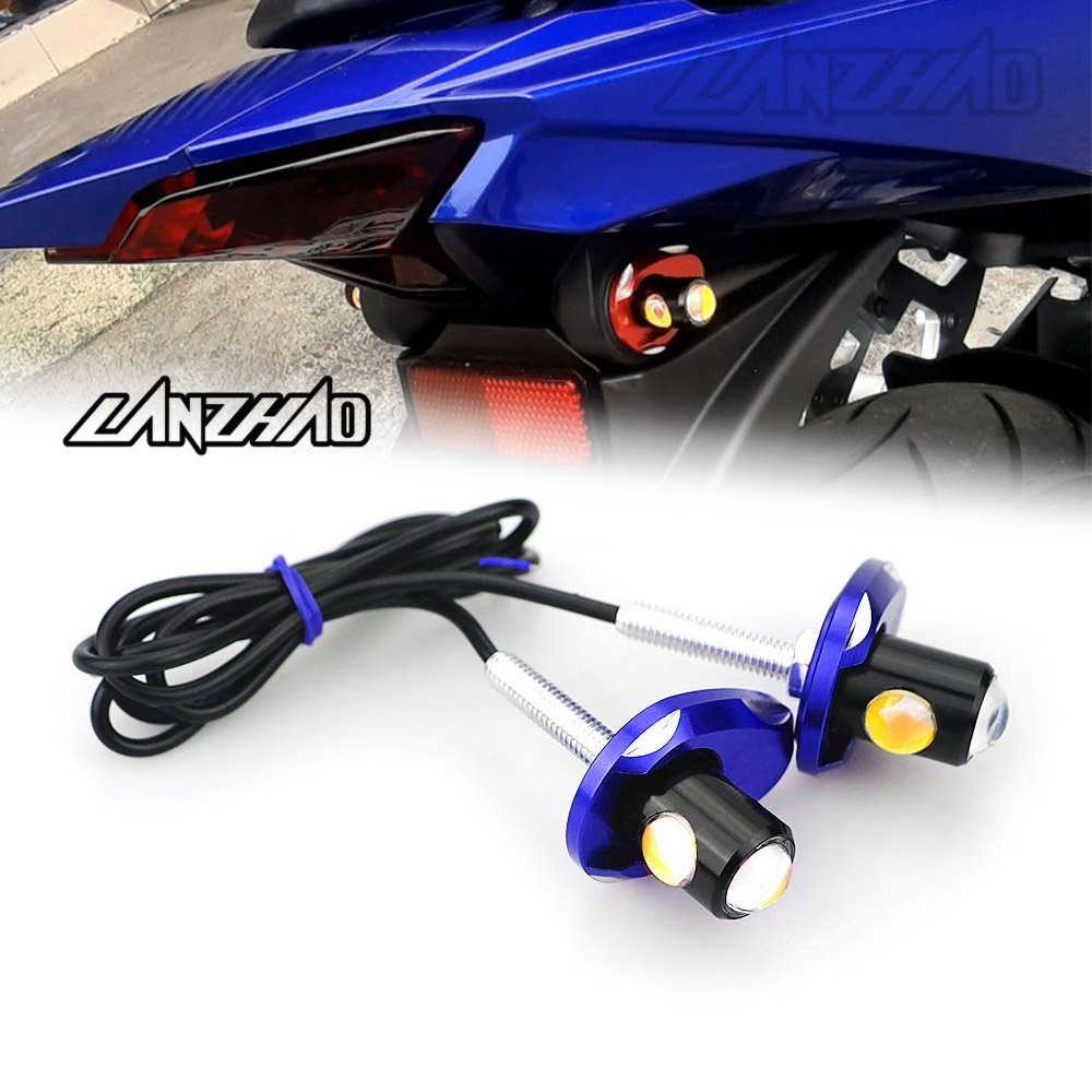 【LANZHAO】山葉 LED 方向燈+鋁合金墊片 轉向燈 信號燈 MT03 R15 R3 R6-概念汽車