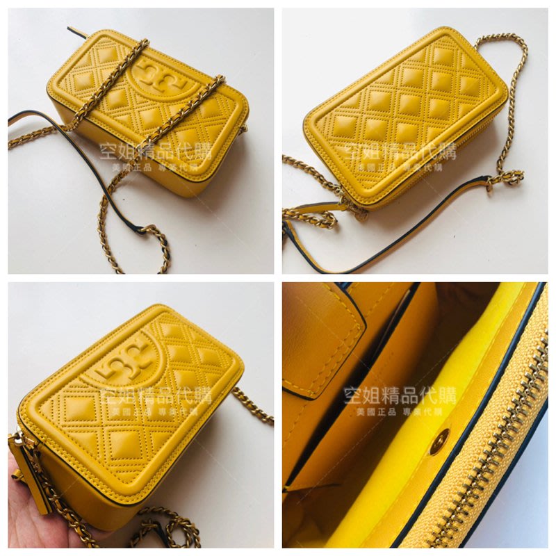 Tory Burch Fleming Double-zip Mini Bag in Yellow