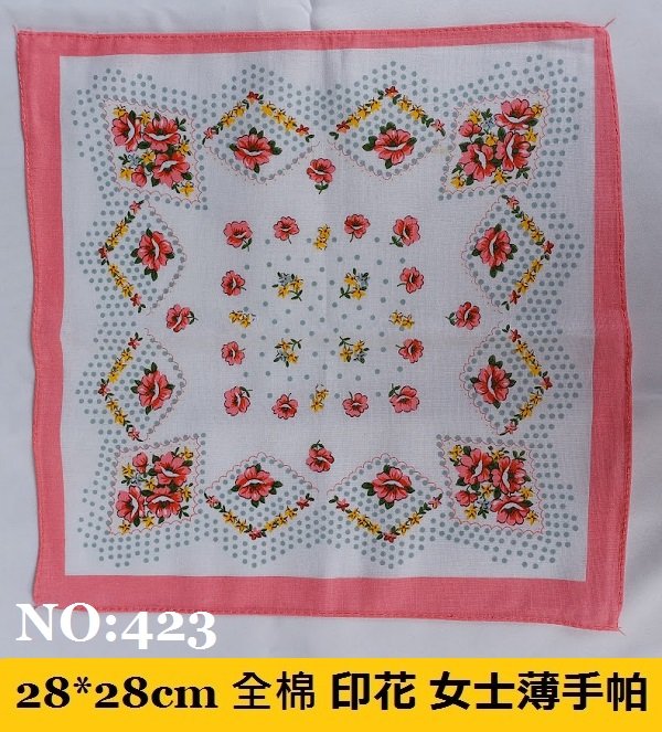 ☆創意特色專賣店☆28*28cm 全棉印花 女士手帕 老式清爽薄手帕-NO:422~NO:424