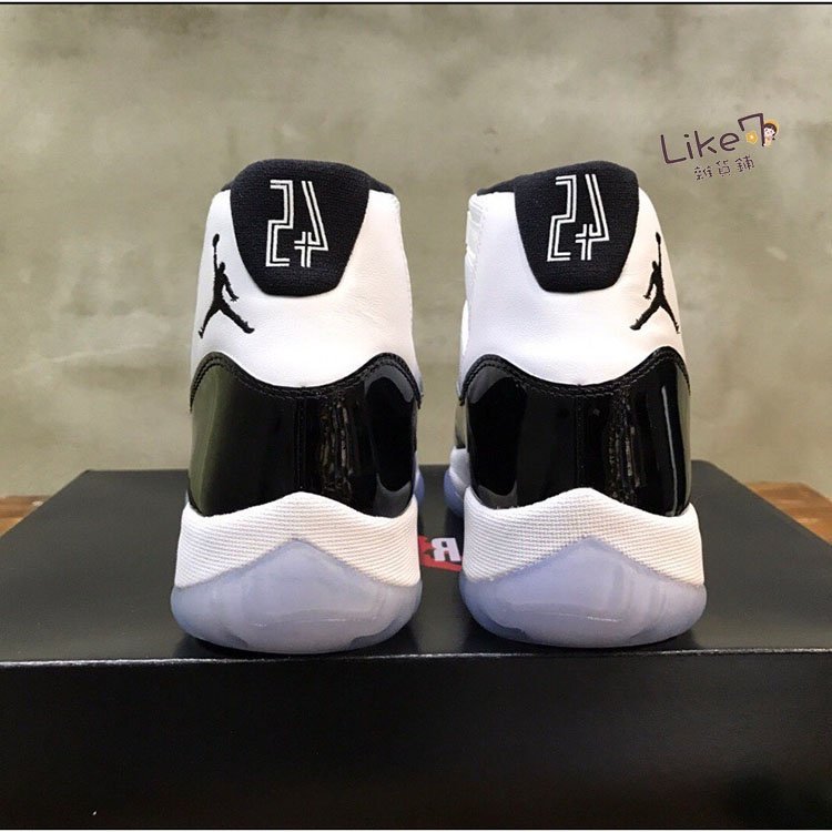 正品】Air Jordan 11 Concord 康扣45號後跟黑白2018年版籃球鞋378037