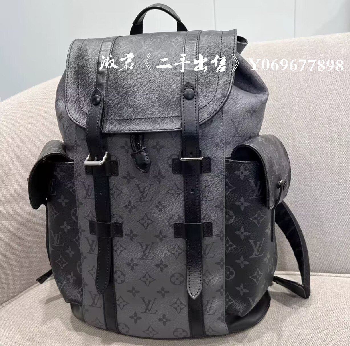 二手出售 LV 路易威登 CHRISTOPHER MM雙肩包 後背包 出差包 電腦包 男款 M45419