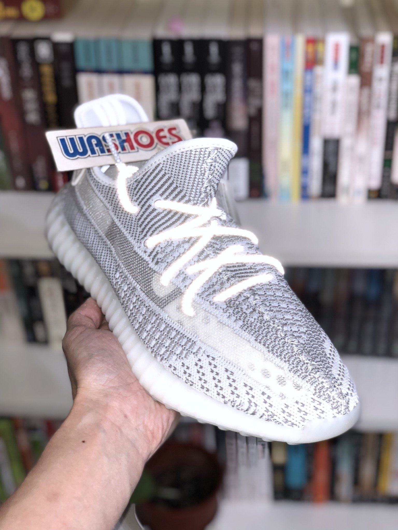 Washoes adidas Yeezy Boost 350 V2 Static US 13 鞋帶反光EF2905