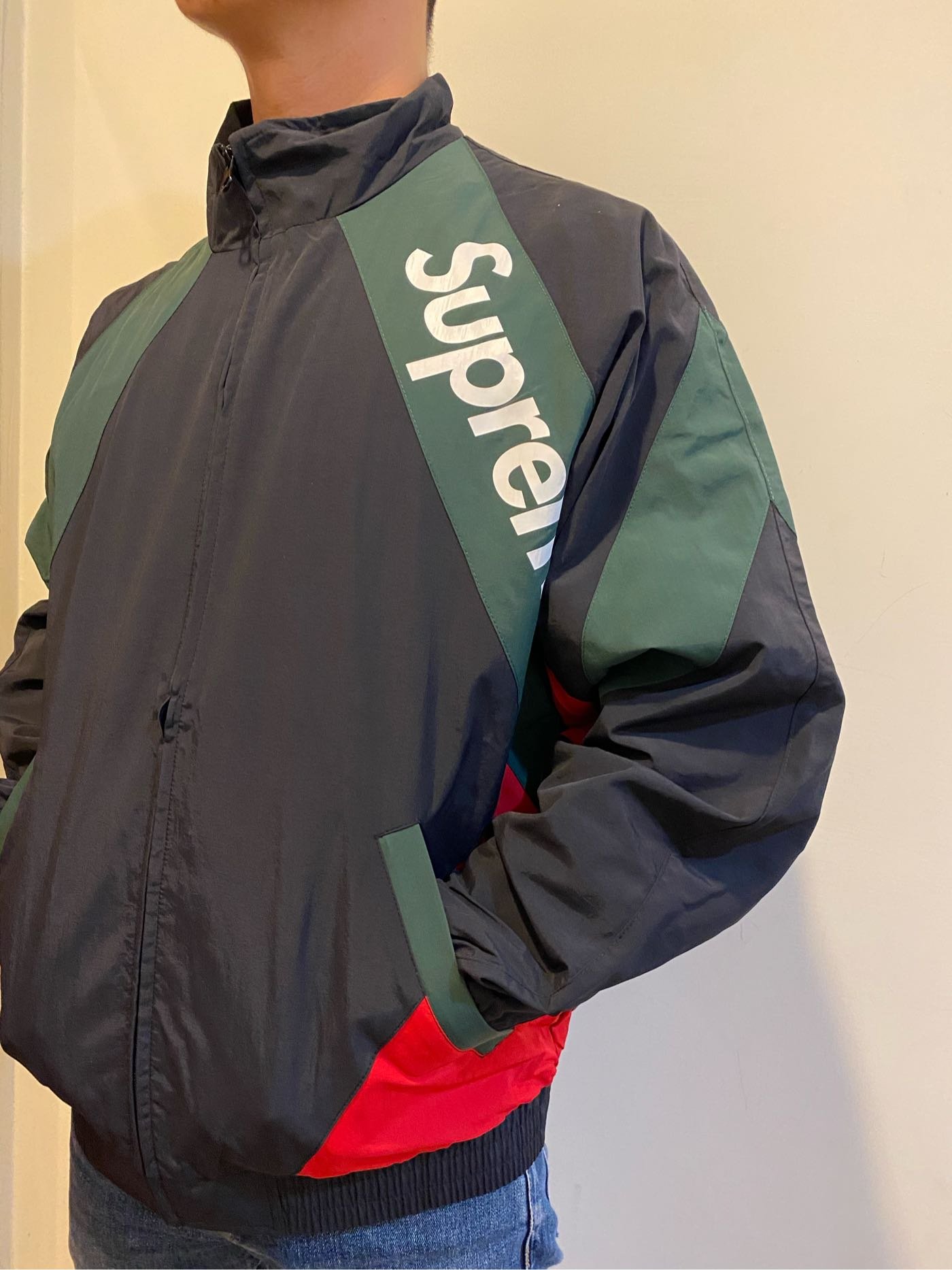 xsPC】Supreme 20SS PANELED TRACK JACKET 黑色古馳配色風衣M L現貨