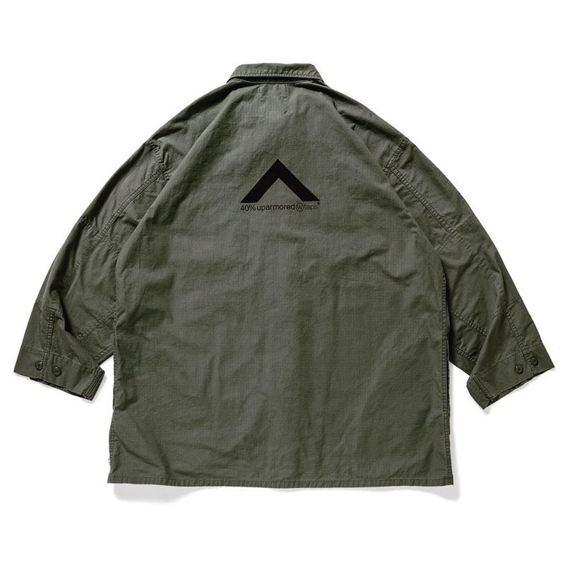 Wtaps design guardian jacket cotton ripstop 軍綠長版外套| Yahoo