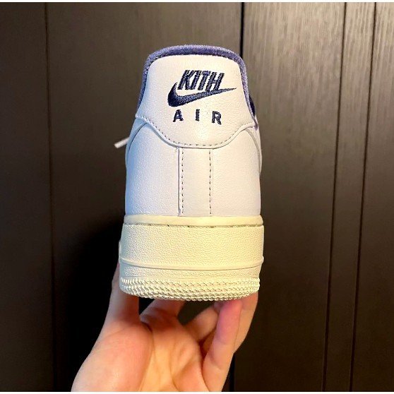 正品】耐克Nike Air Force 1 Low Kith Paris 浮雕KITH聯名男女白藍色