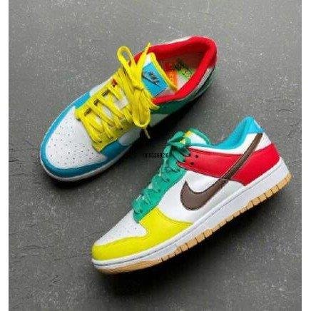 【正品】Nike Dunk Low SE Free 99 白藍綠 多彩拼接 不對稱鴛鴦 DH0952-100潮鞋