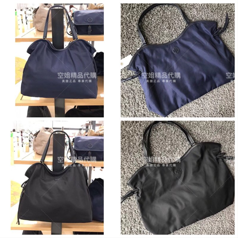 空姐精品代購Tory Burch TB 0080 NYLON SLOUCHY TOTE 熱賣新款尼龍購物袋附購證| Yahoo奇摩拍賣