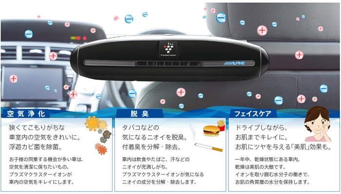 JP.com】日本原裝ALPINE PCU-HR250-BK 後座用空氣清淨機(黑色) | Yahoo 