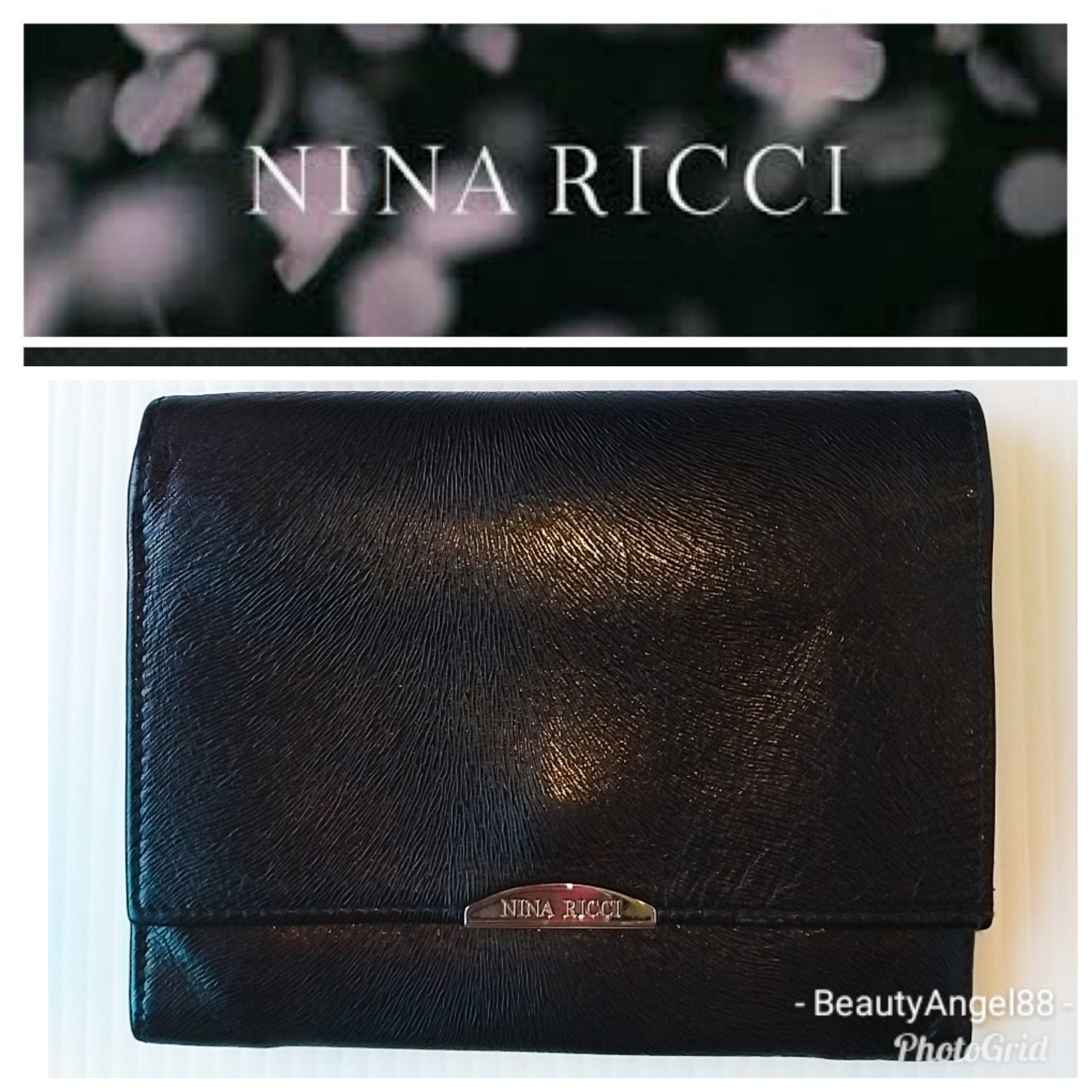 真品近新 法國 NINA RICCI 蓮娜麗姿 義大利真皮製 錢包 可放零錢 中夾 皮夾 488 一元起標