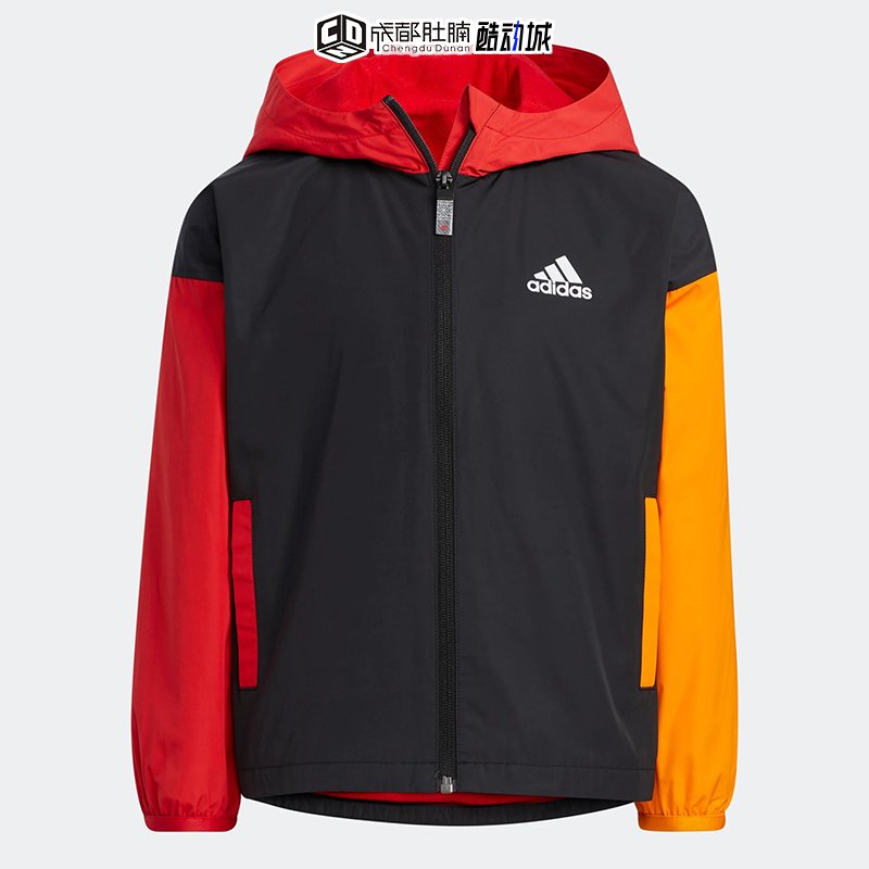 ❤小鹿優選代購❤Adidas/愛迪達Adidas兒童JKT運動連帽休閑秋冬防風外套HC2736 GP0372