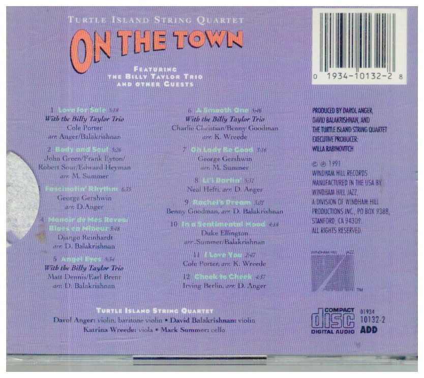 新尚唱片/TURTLE ISLAND STRING QUARTET ON THE TOWN 二手品-4030233